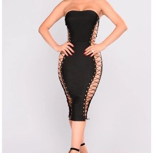 Fashion Nova sexy lace up dress